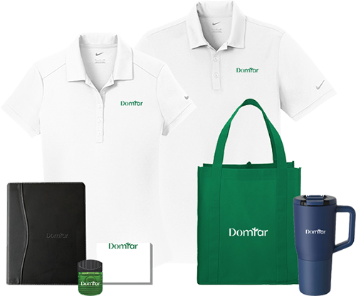 some shirts bags cups and other accessories