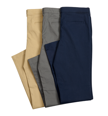 men's tan gray and navy pants