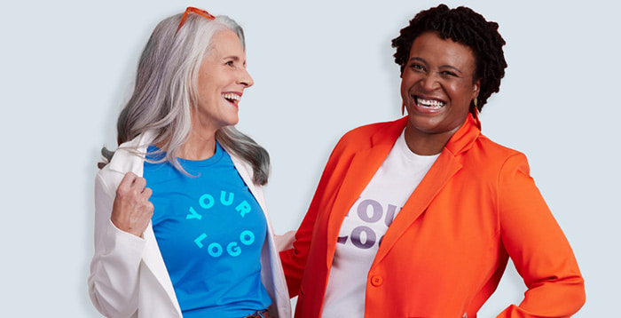 Women's apparel decorated with your company's logo