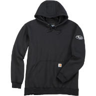 black Carhartt hoodie with Subaru branding