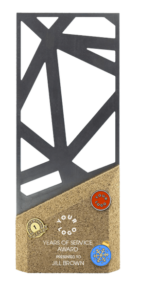 pins that push into the cork portion of an award