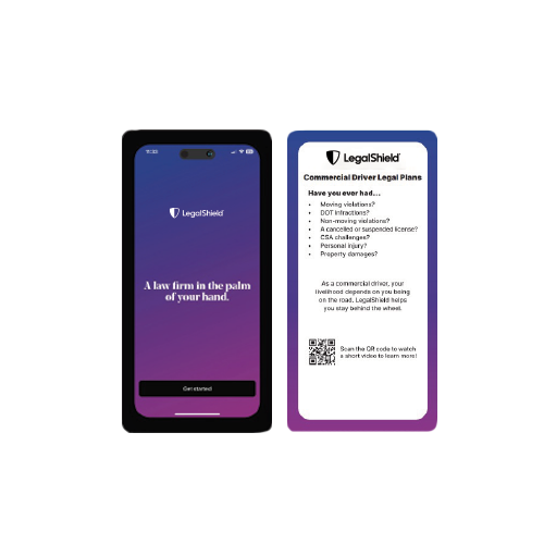 graphics showing the LegalShield mobile app