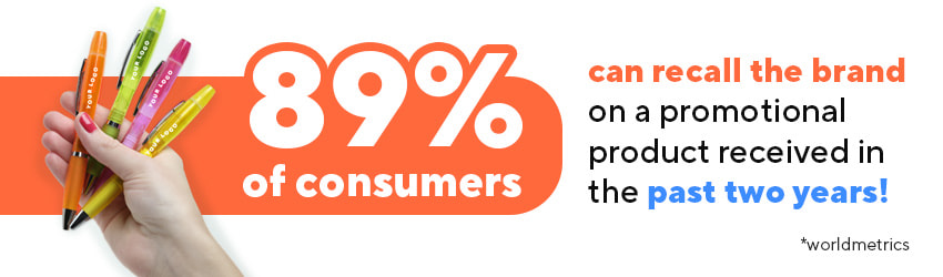 info graphic 89% of consumers recall logo'd promo merch