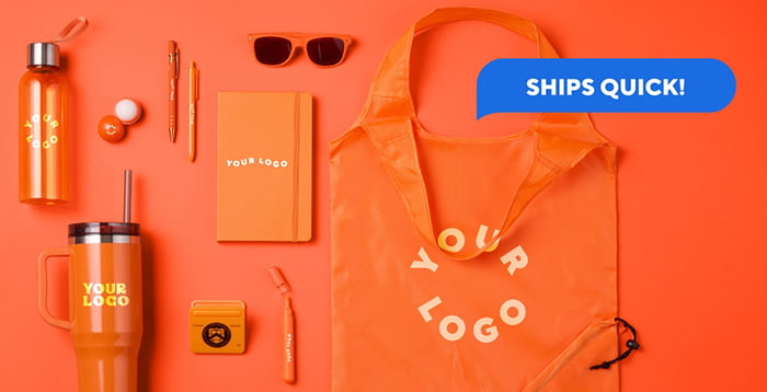 Get Branded Merchandise Shipped to you in less than 2 business days
