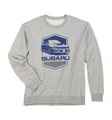 grey Subaru retro design mens sweater