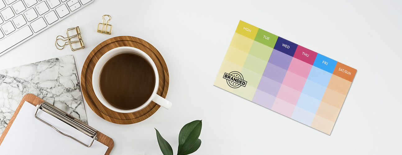 Posted Printed Organizational Notepad