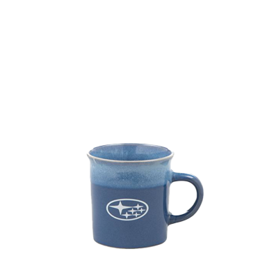 blue Subaru coffee mug