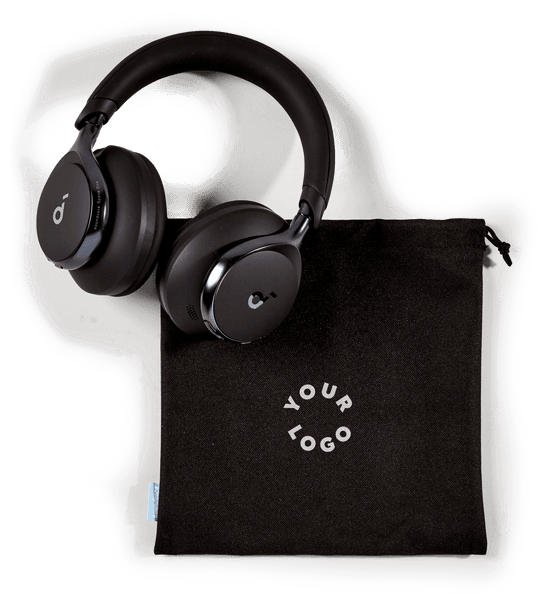 over ear headphones and protection bag