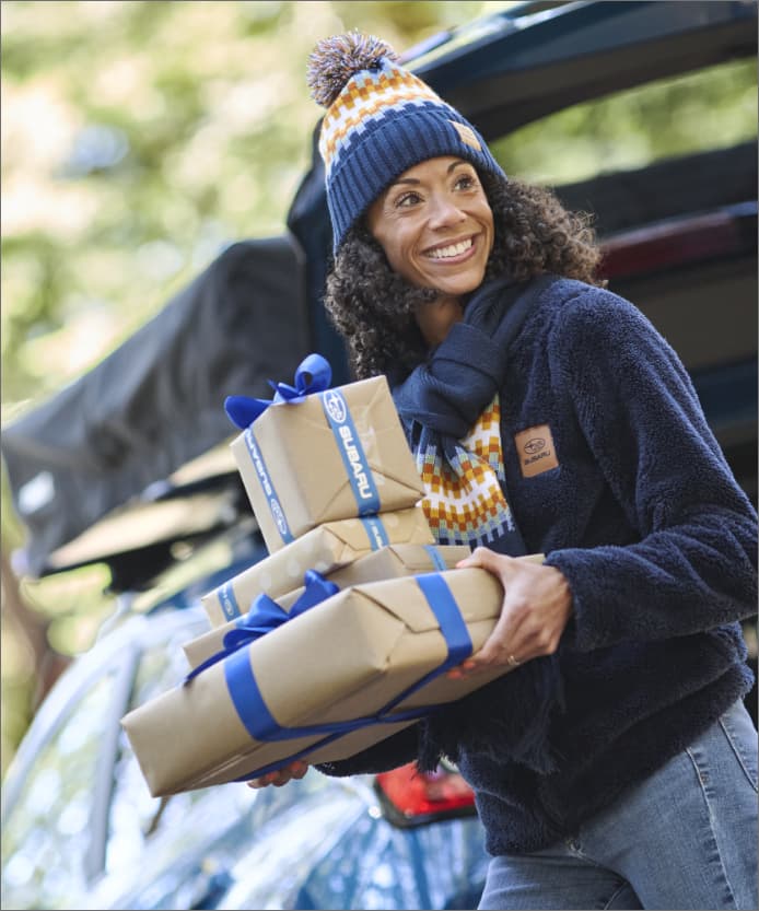 Woman Carrying Gifts