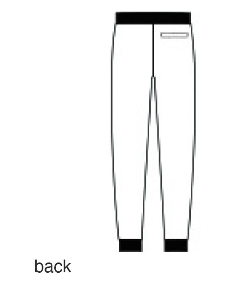 of the back of the jogger pants