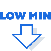 Blue Low Min and Downward Arrow