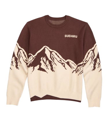 brown Subaru Mountain Sweater