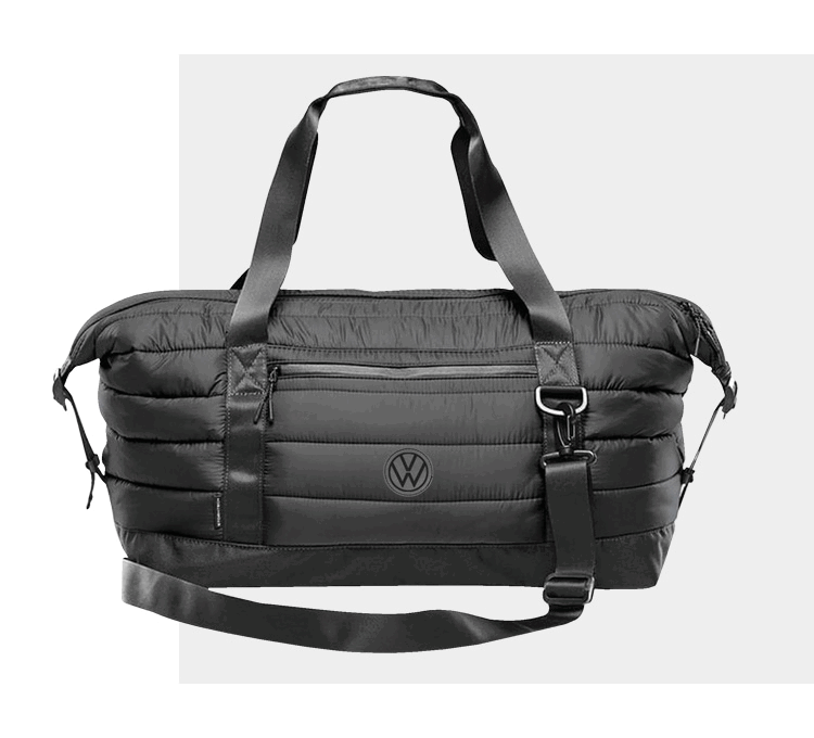 quilted duffel