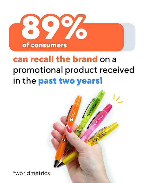 info graphic 89% of consumers recall logo'd promo merch