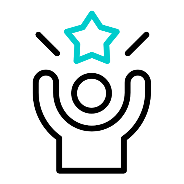 animation of a person celebrating