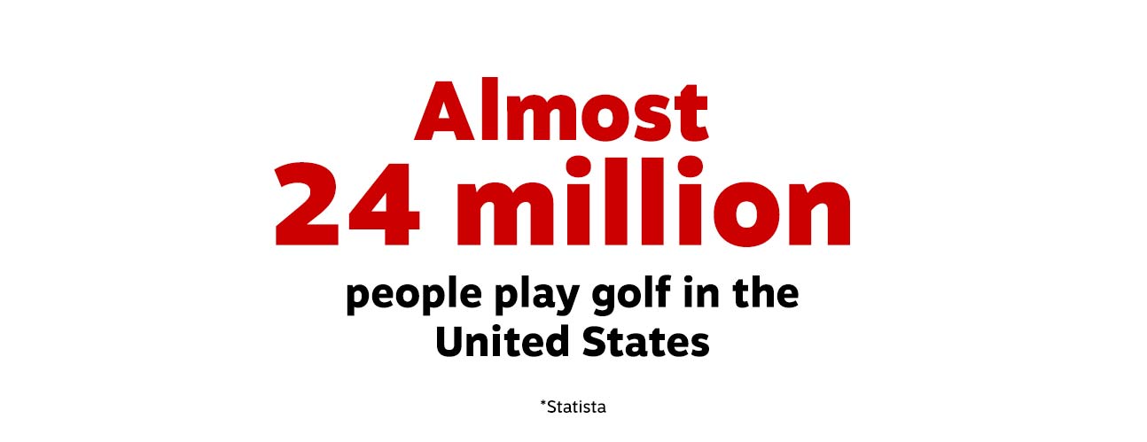 Almost 24 million people play golf in the United States