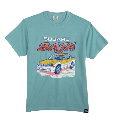teal Subaru Baja tee