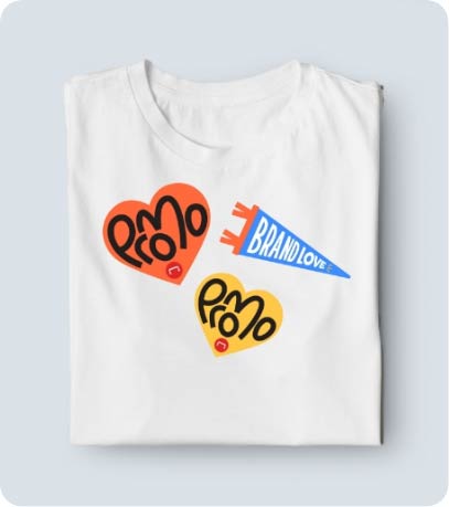 Folded white t-shirt