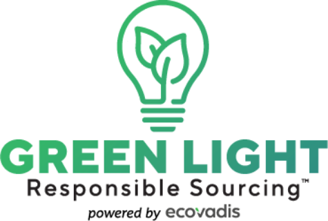 Green Light Responsible Sourcing, Powered by EcoVacdis, Trademarked Logo