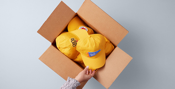 Your logo on hats
