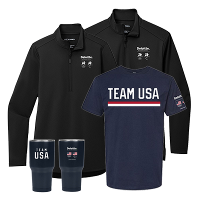 two usa team shirts and a tumbler