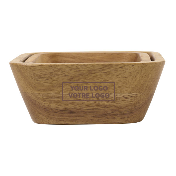 Wood Nesting Snack Bowl