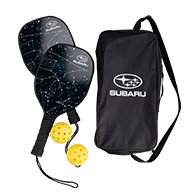 Subaru branded pickleball set